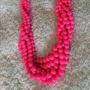 Chunky Hot Pink beaded necklace
